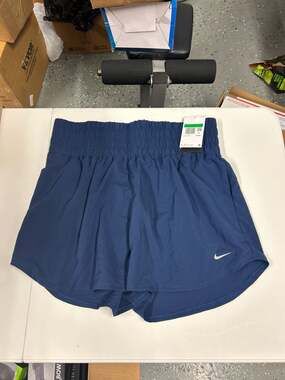 Nike Women's Dri-FIT Ultra High-Waisted 3" Brief-Lined Shorts - Navy Blue